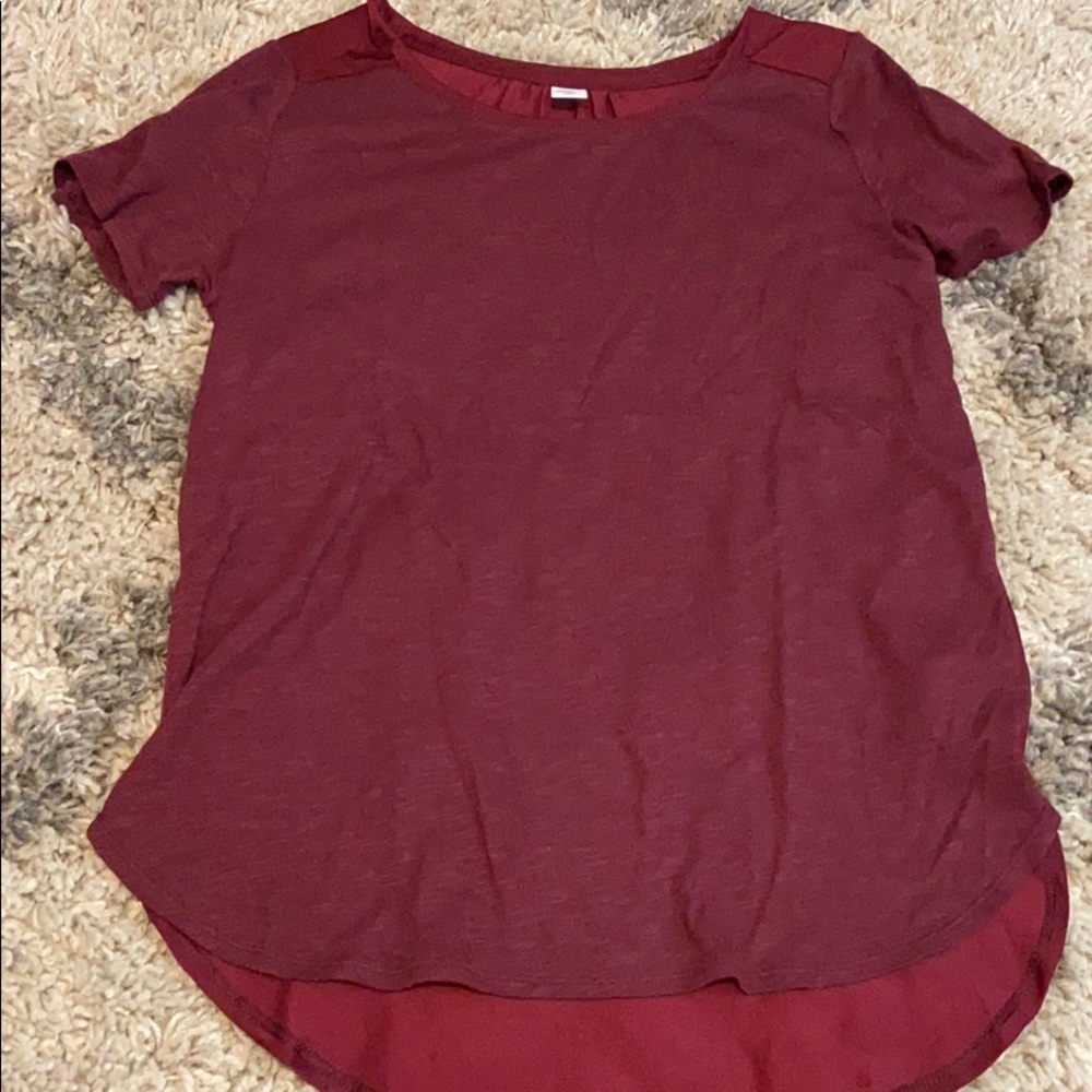 🤎NWT old navy wine maroon blouse shirt top XS